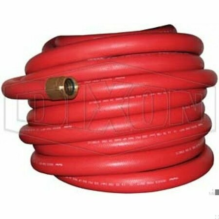 DIXON Non-Collapsible Fire and Utility Hose, 1-1/2 in, NST NH, 100 ft L, 200 psi Working, Domestic 15B15-100RBF
